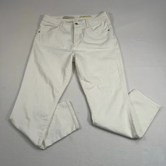 Pilcro And The Letterpress High Rise Skinny Jeans Womens Size 33 White - Picture 1 of 14